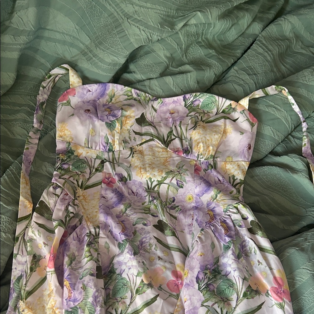 Floral Strapless Dress